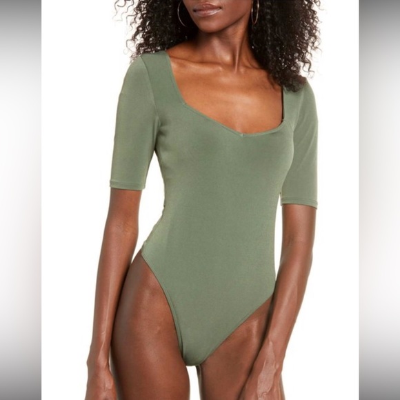 NWT Leith Sweetheart Neckline Bodysuit - Picture 4 of 5